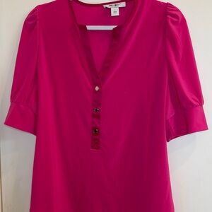 White House Black Market Magenta Blouse